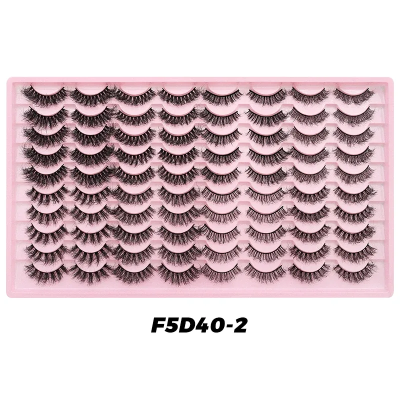 40 pares de volume tira cílios falso vison cílios postiços kit cosméticos macio falso volume extensões de cílios atacado
