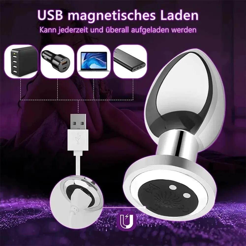 Butt plug vibrador feminino metal anal plug vibradores remoto sem fio masculino massageador de próstata suprimentos adultos masturbação anal brinquedos sexuais