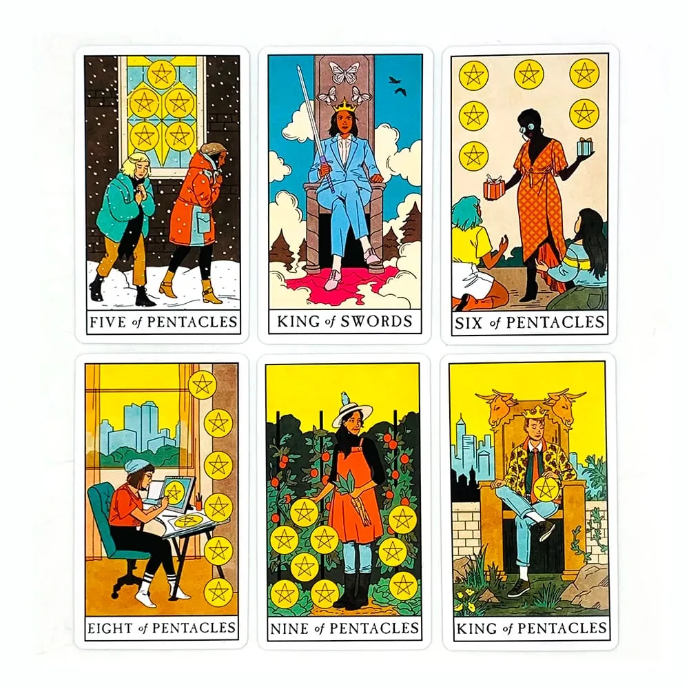 Cartas de tarô de bruxa modernas, um oráculo de 78 baralhos, adivinhação em inglês, jogos de jogo, perfeito para iniciantes, mulheres, meninas, uso pessoal