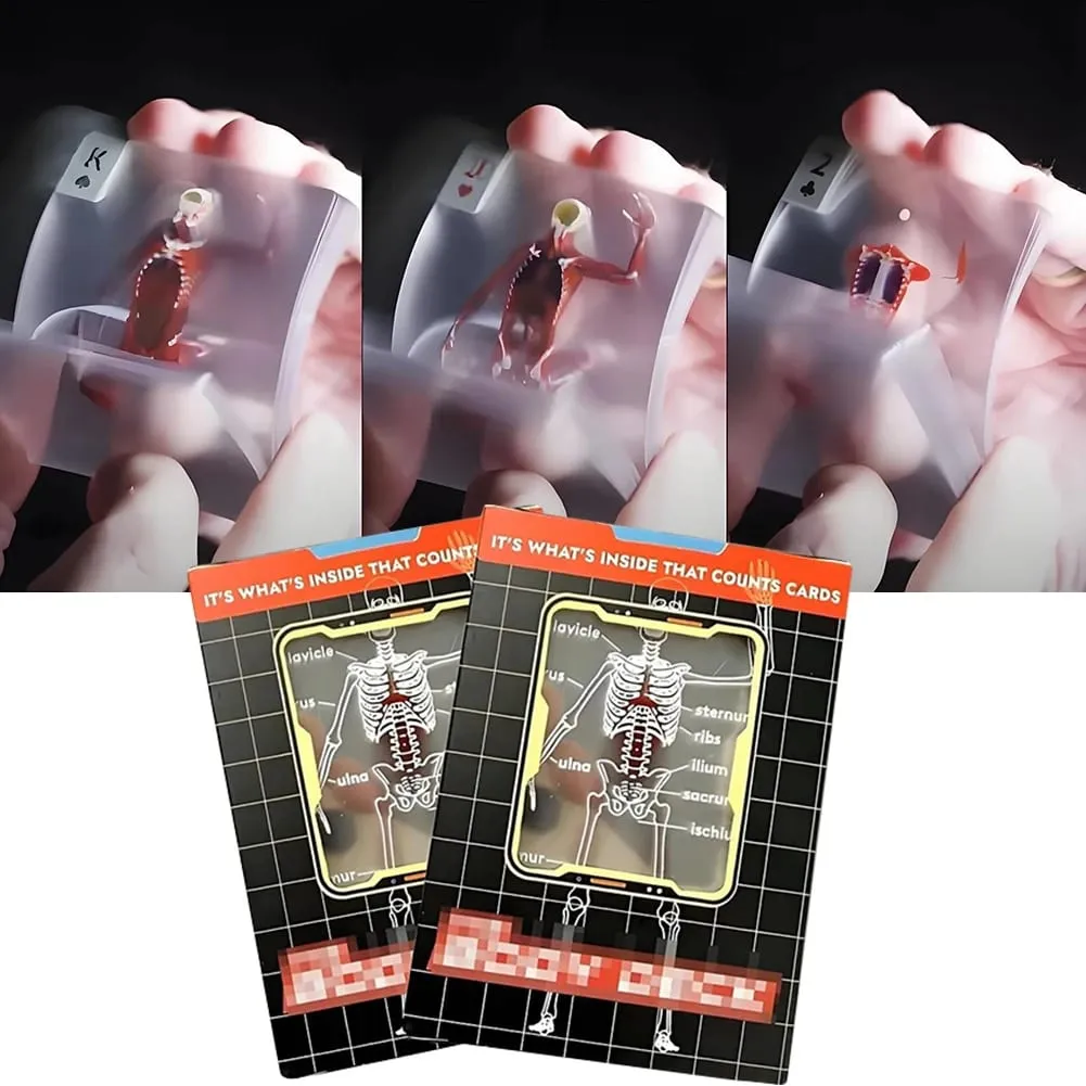 Baralho corporal, 52 folhas, cartas de jogo interessantes, anatomia humana, exame físico, cartão médico, professor, estudantes — image 2