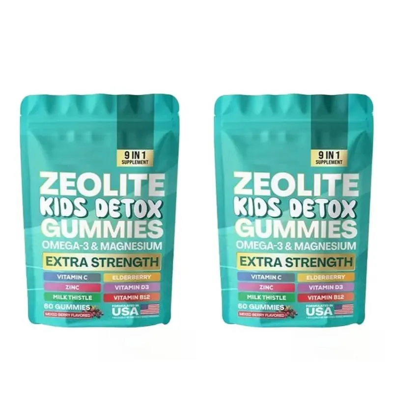 Zeolite Gummies 9-in-1 with Omega-3 Magnesium Elderberry Vitamin C Milk Thistle Vitamin D3 Zinc B12 (60 Gummies) — image 8