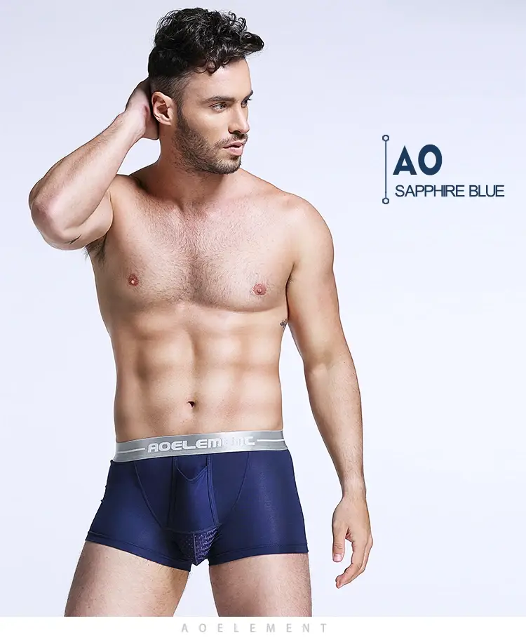 Bullet separate underwear Men's ventilated summer dry underpants Ice silk bag ice healthy boxers 3256808601319074