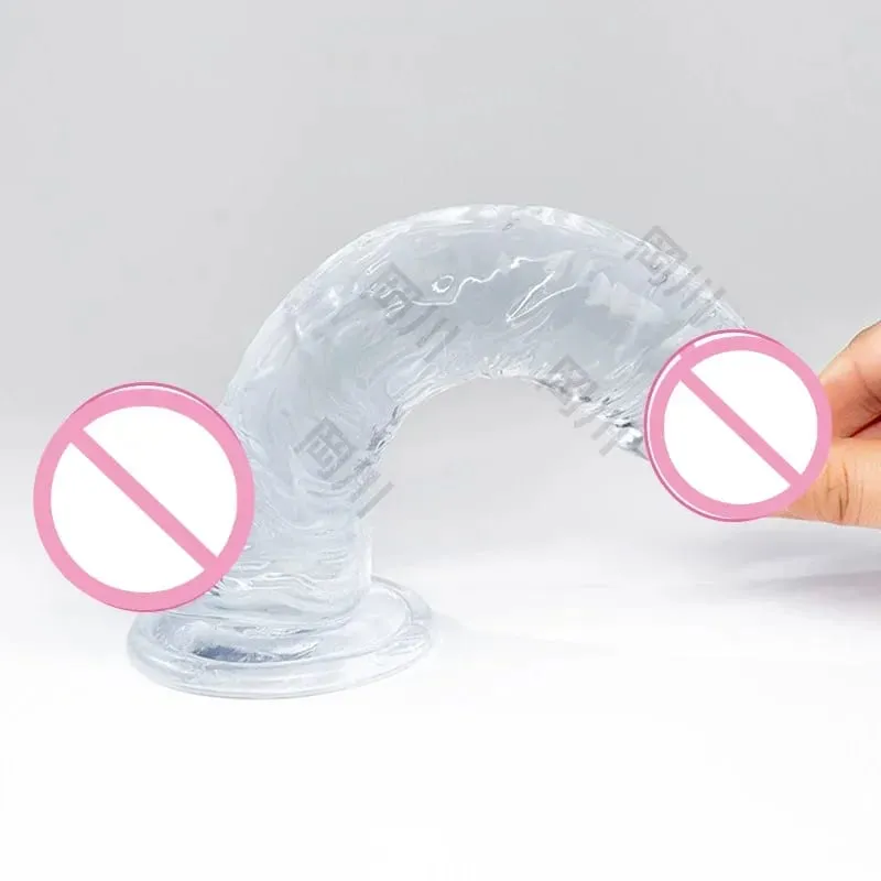 Transparente macio geléia vibrador realista falso pênis otário butt plug brinquedos sexuais para mulher homem vagina anal brinquedos sexuais
