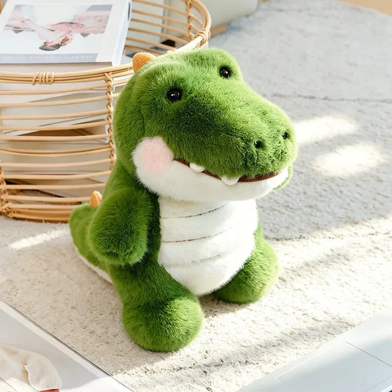 Adorável crocodilo pelúcia gordinho animal fofo travesseiro abraçável sofá encosto casa cama decro