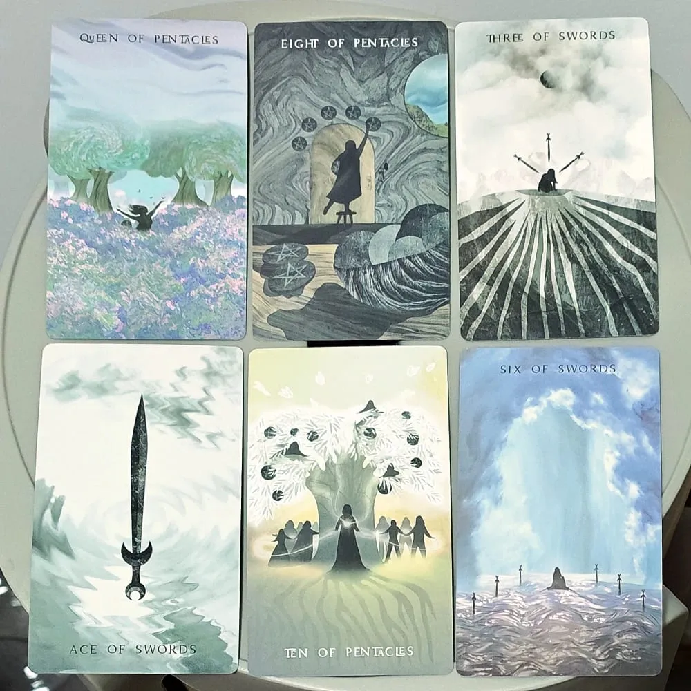 The Shadows We Cast 12*7cm Star Seeker Tarot Deck in Rigid Box - Atmospheric & Mystical 79-Card Set for Intuitive Readings