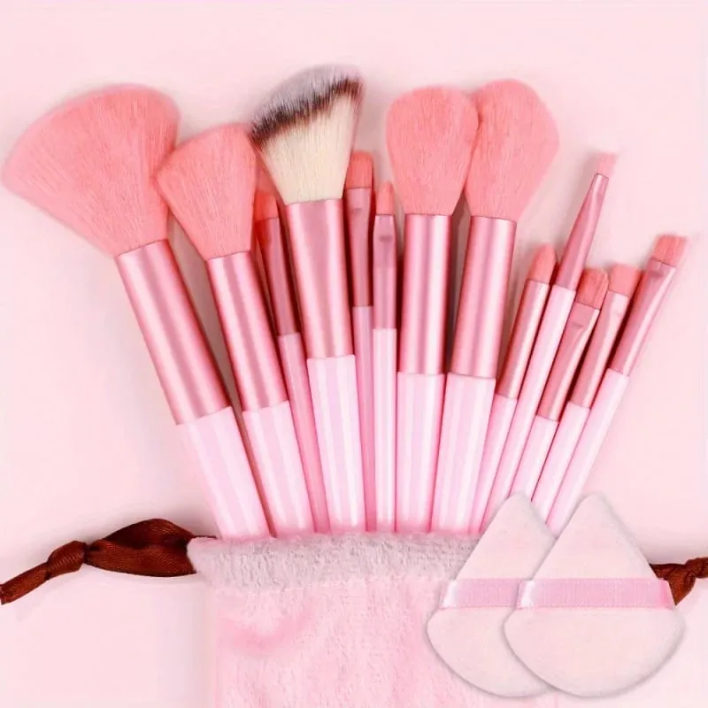 Conjunto de pincéis de maquiagem 13 peças, pincel sintético premium, base, pó, corretivo, sombra, blush, cosméticos, viagem