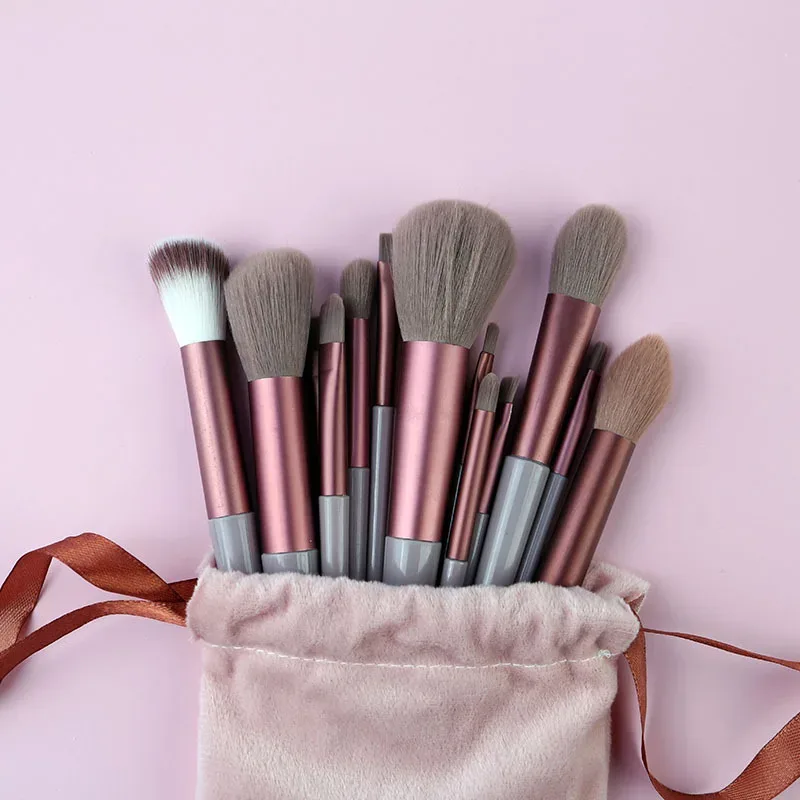 13 pçs pincéis de maquiagem conjunto macio macio para beleza cosméticos fundação blush sombra kabuki mistura ferramentas de pincel de maquiagem