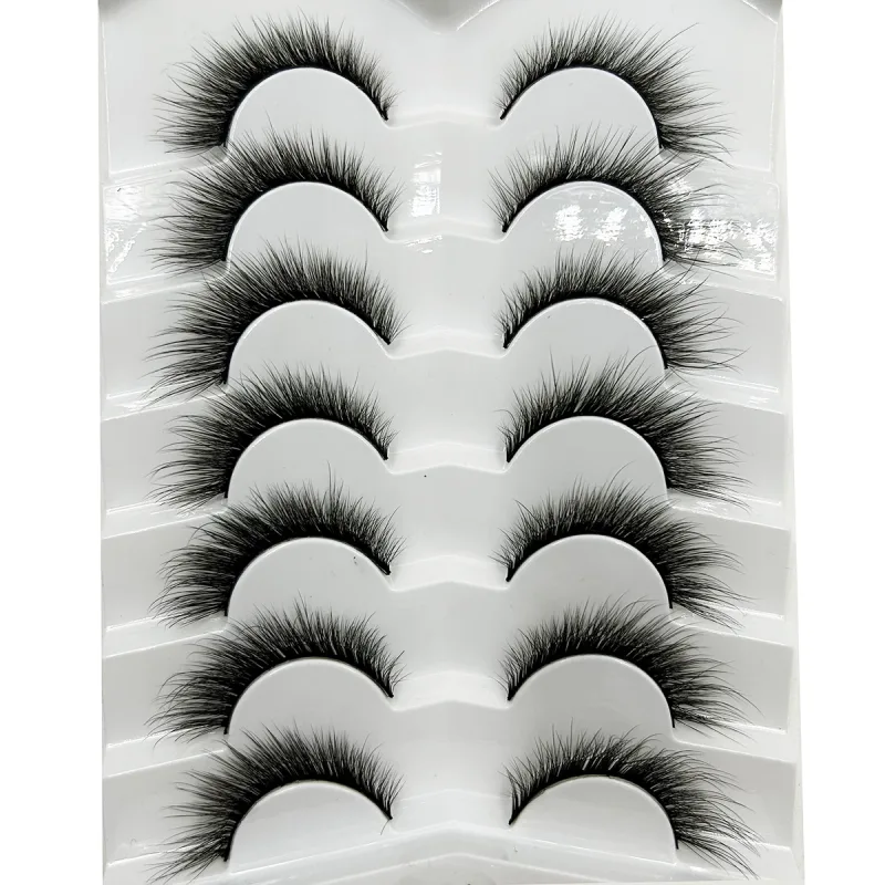 Natural 3d vison cílios postiços macios finos fofos cílios falsos maquiagem cílios beleza gato cilios 5 pares 15 estilos