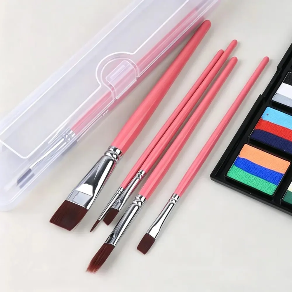 Pincéis multifuncionais para pintura facial e corporal, 7/10/17 peças, alta qualidade, céu, azul, artista, pintura em aquarela, ferramenta de maquiagem, pincel de maquiagem