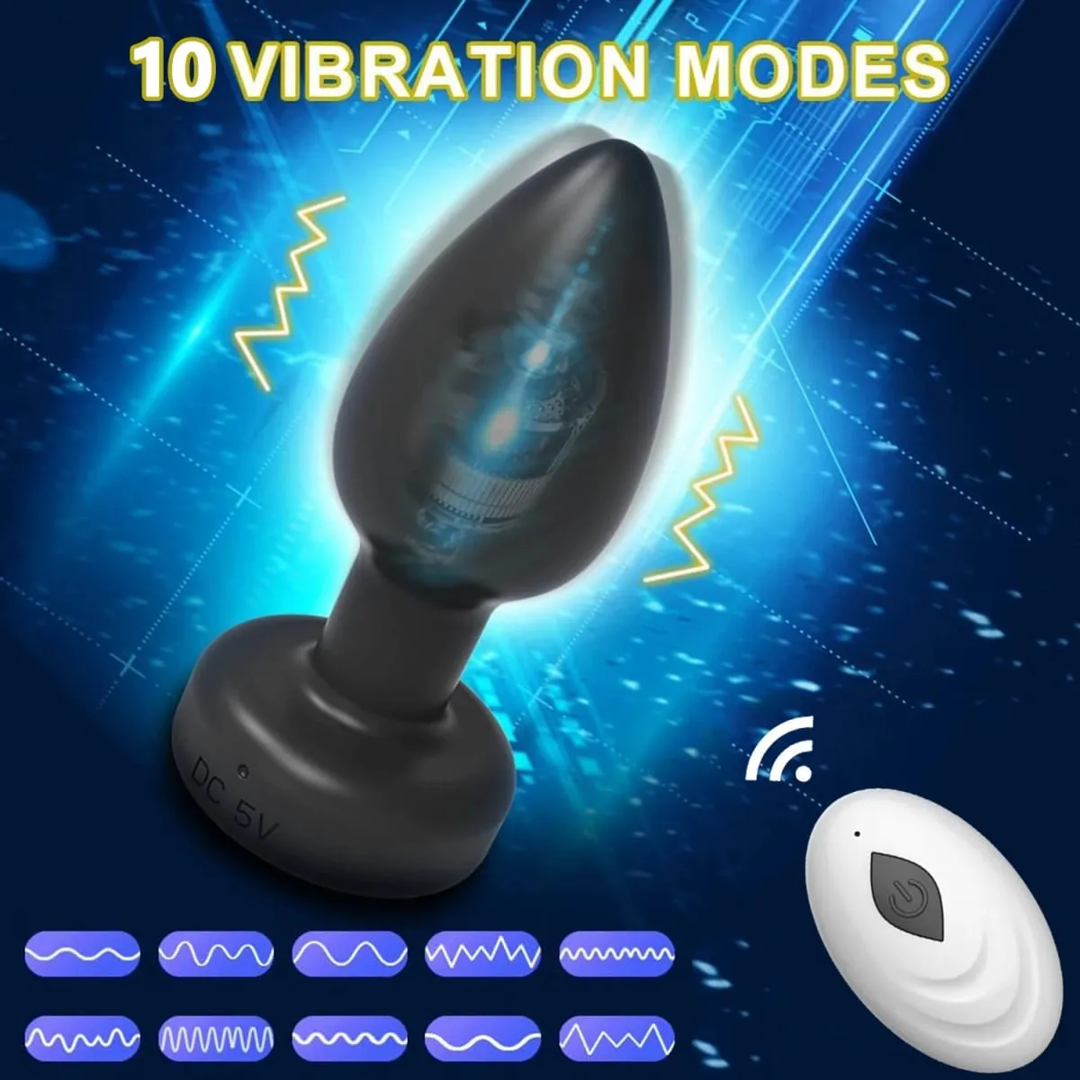 Vibrador anal com controle remoto, plugue anal sem fio para homens, massageador de próstata gay, estimulador de vagina led, brinquedos sexuais adultos para homens