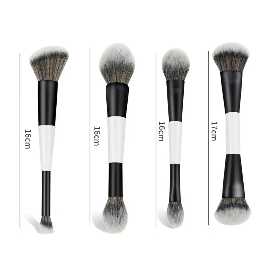 Pincel de contorno facial f4 de ponta dupla, alta cobertura, multiuso, sombra, corretivo, cosméticos, beleza, pó, blush