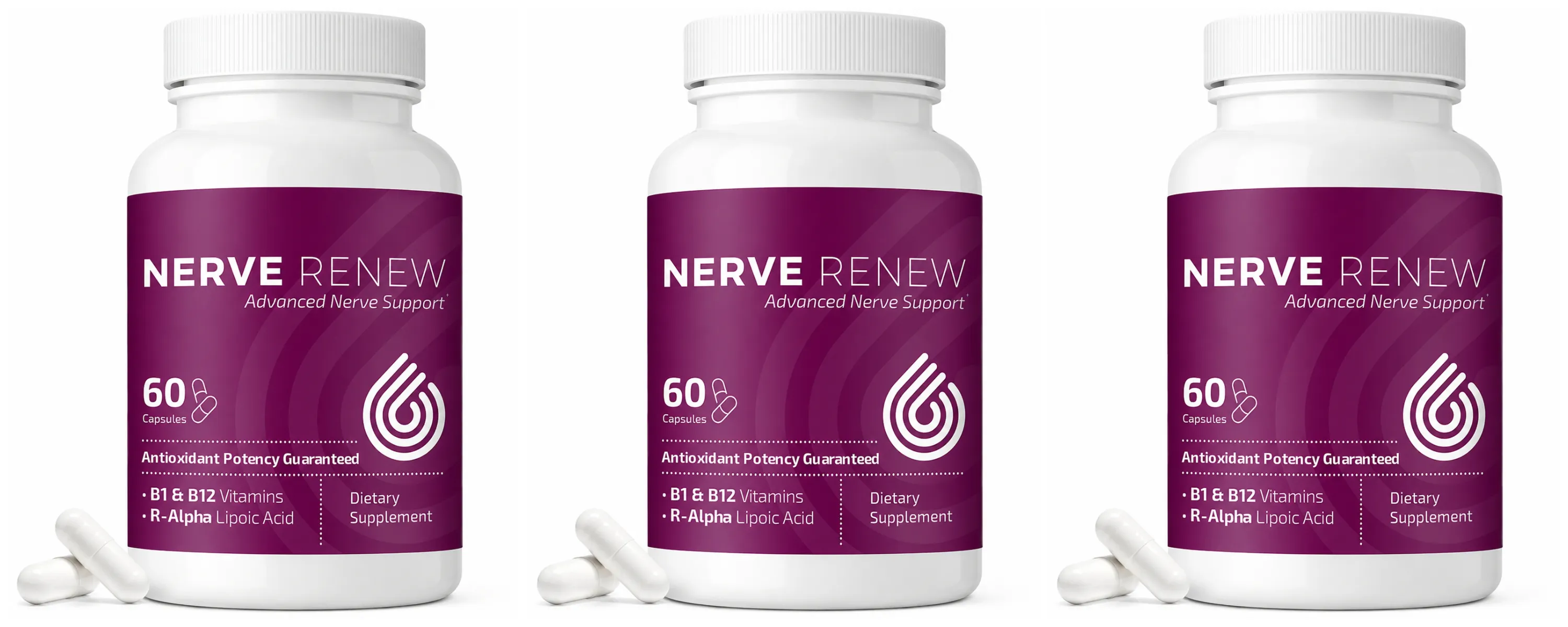 Suplemento avançado de suporte nervoso Nerve Renew - Alívio natural para desconforto nervoso com ácido R-alfa lipóico e complexo de vitamina B
