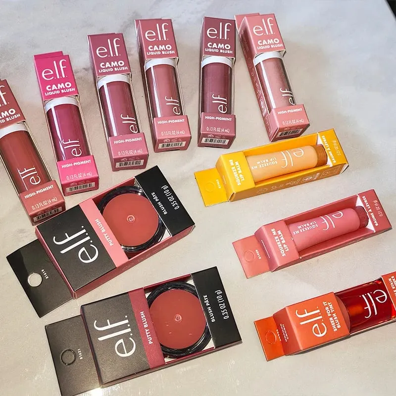 Elf Celebrity Limited Co-branded Delineador labial suave de ponta dupla Peptídeo Batom Bálsamo labial Blush líquido Fácil de aplicar Blush Stick