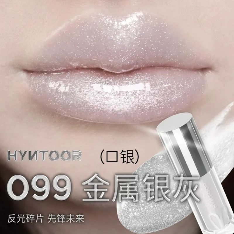 Hyntoor batom preto com glitter gótico, conjunto de cores duplas, prata fosca, nutritivo, cetim escuro, metálico, efeito esfumaçado diário