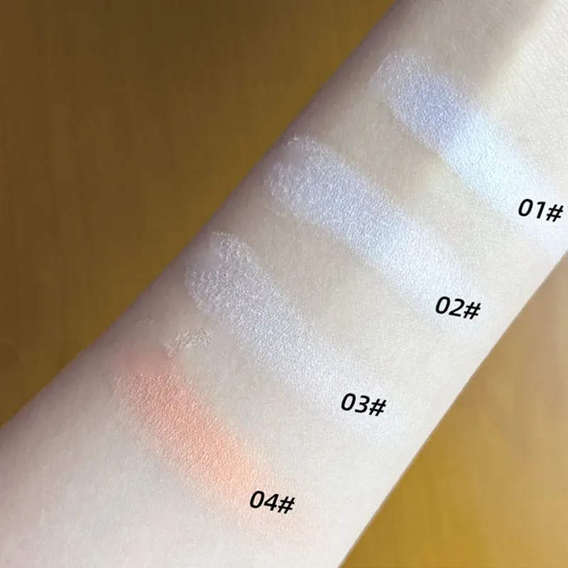 Paleta de sombra monocromática branca fosca, natural 3d, iluminador, pó, longa duração, maquiagem para os olhos