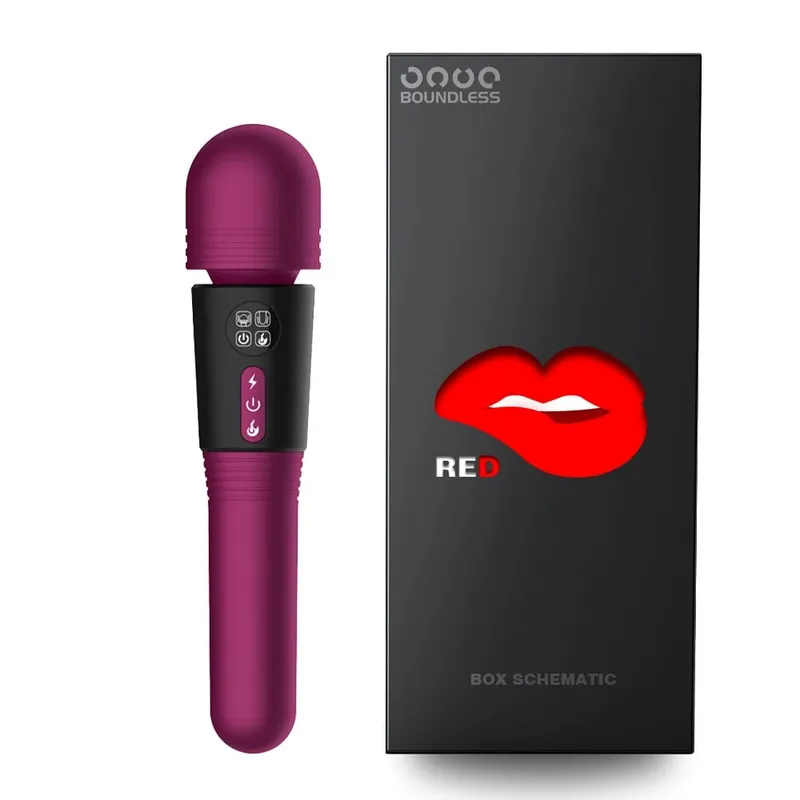Double-Headed Women Vibrator AV Magic Wand G-Spot Vagina Nipple Stimulator Dildo Erotic Masturbator Massage Sex Toys for Couples