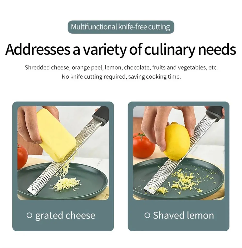 Multifuncional retangular de aço inoxidável ferramenta ralador queijo chocolate limão ralador queijo slicer descascador frutas cozinha gadget