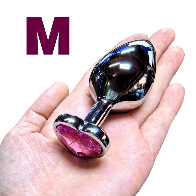 Base de coração mini plugue anal de metal liso, plugue anal para iniciantes, ferramenta estimulador de masturbação, massageador sexual, brinquedos sexuais adultos para homens e mulheres