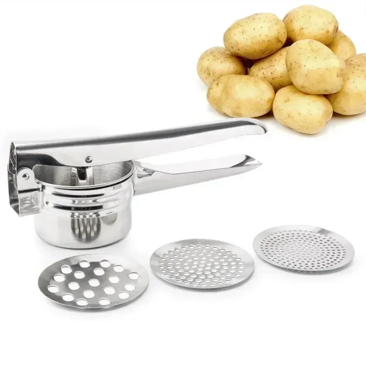 1 pçs de aço inoxidável máquina batata para batata frutas vegetais espremedor presser espremedor batata ricers cozinha cozinhar ferramentas