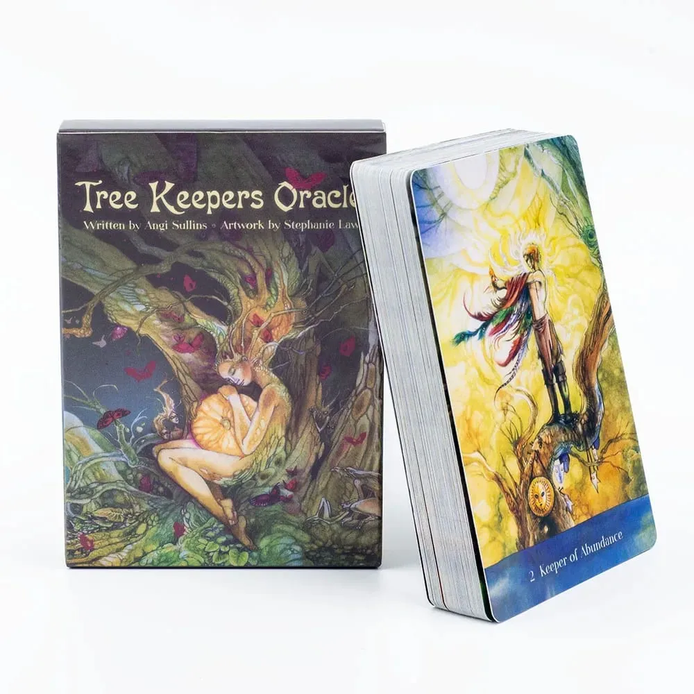 Árvore guardiões oracle 44 cartas baralho tarô lazer entretenimento cartão família reunião adivinhação cartas de jogo de tabuleiro 10.4*7.4cm