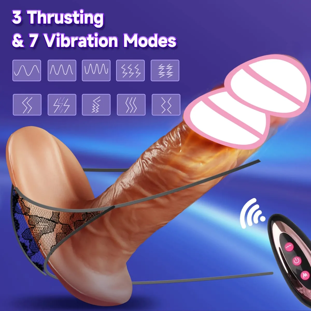 Vibrador realista vestível, empurrador de pênis, penetração anal, vibração, adulto, brinquedo sexual anal para mulheres, 18 +
