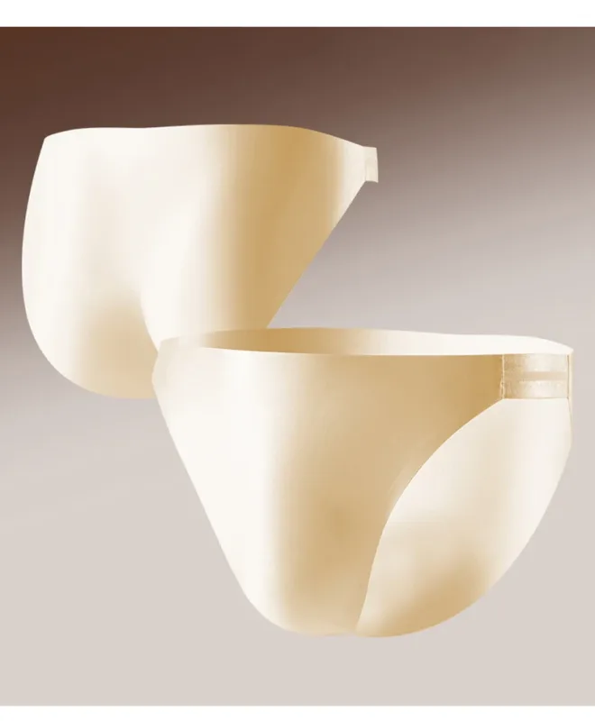 Seamless Quick Drying Men Briefs Underwear Solid Color Ice Silk Light AndThin Underpants Sexy Breathable 3D Pouch Panties Undies