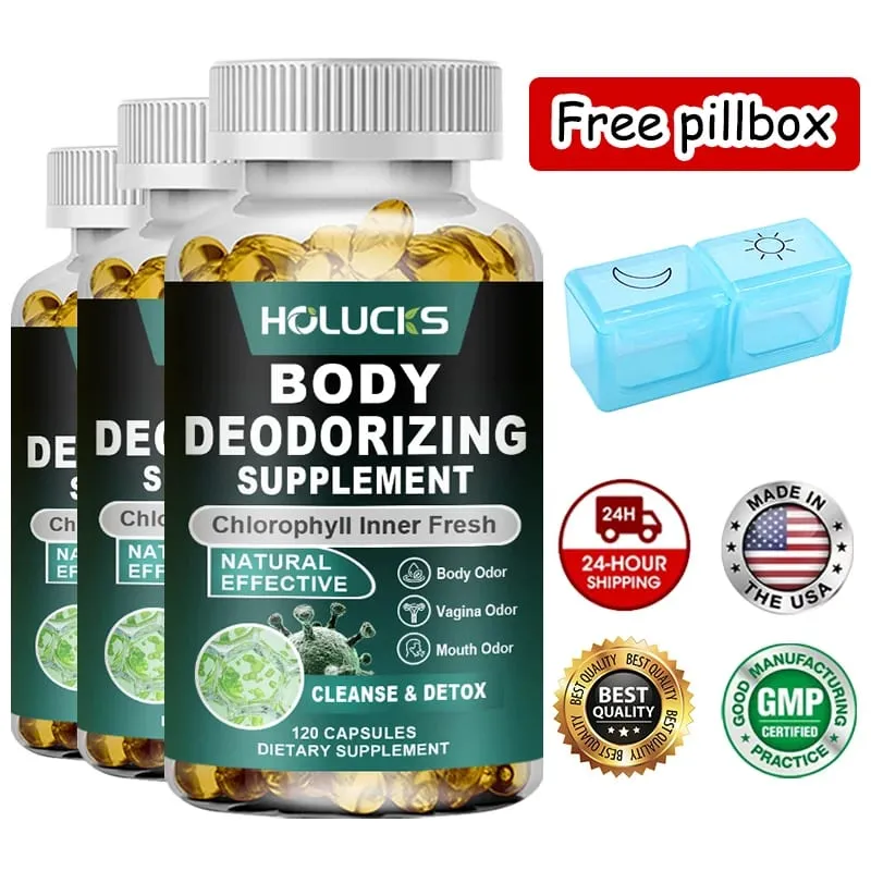 Cápsulas de clorofila natural suplementam desintoxicação interna e desodorante corporal para promover o bem-estar digestivo e da pele — image 1