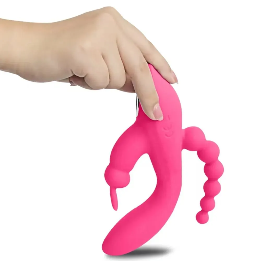 12 modos g ponto coelho vibrador estimulador clitoral anal tripla curva massageador anal contas brinquedos sexuais para mulheres casais vibrador