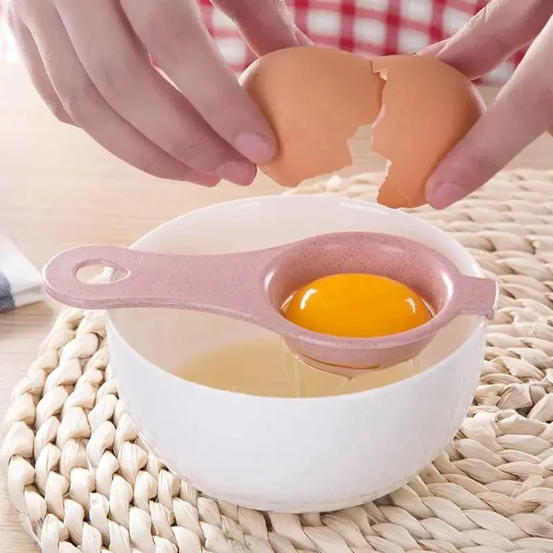 Egg Separator For Raw Eggs，Wheat Stalk Egg Yolk White Separator Divider Tool Kitchen Baking Gadget (4pcs)