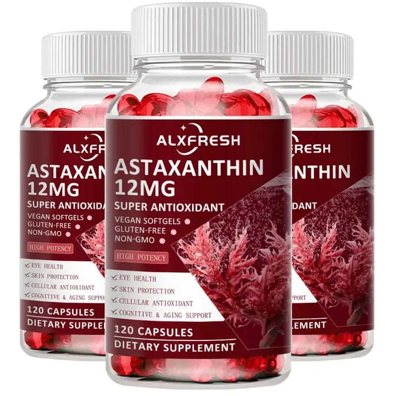Cápsulas de astaxantina para aliviar a fadiga ocular, apoiar a saúde do coração da pele, melhorar a concentração e a memória e retardar o envelhecimento — image 8