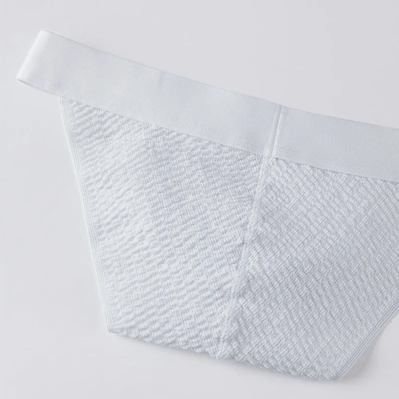 Homens tecido malha garfo alto breve adulto roupa interior respirável u bolsa elástica macia g-string tanga unissex calcinha masculina