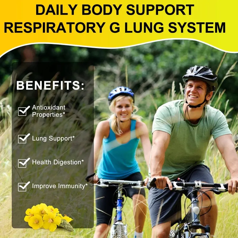 Mullein Leaf Drops - Powerful Mullein for Immune Support Detox & Respiratory Support Organic Cleanse Supplement