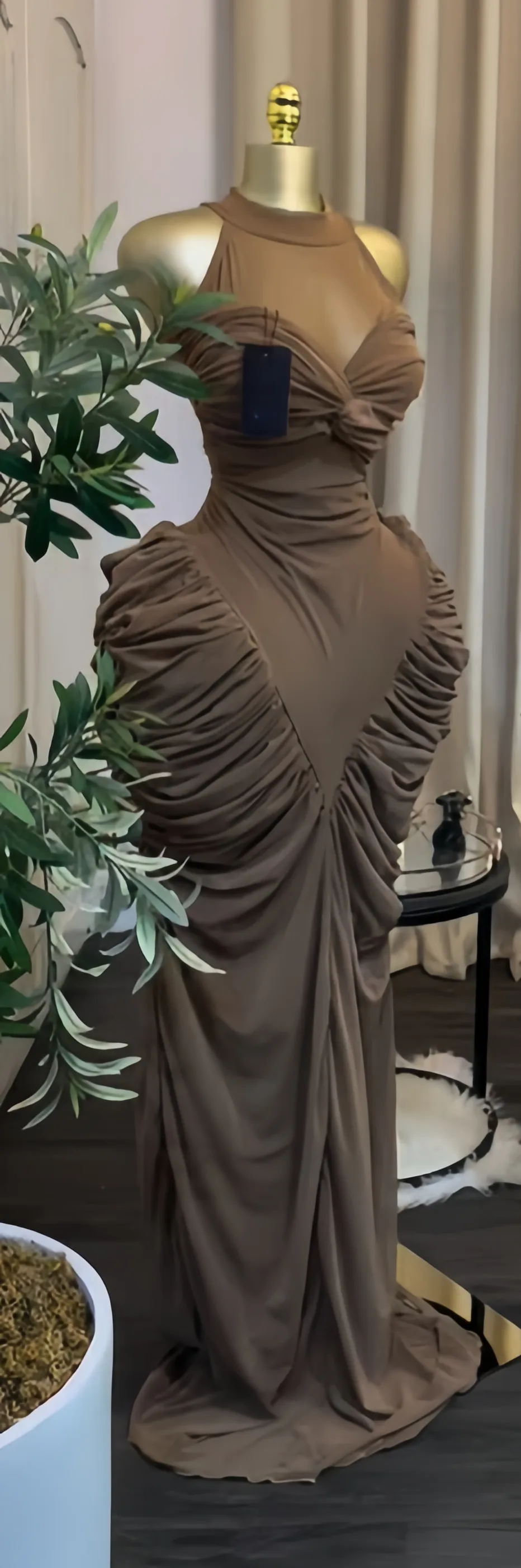 yaya feminino sem mangas retalhos ruched empilhados rendas até blusa maxi vestido longo férias na moda festa de aniversário vestidos — image 7