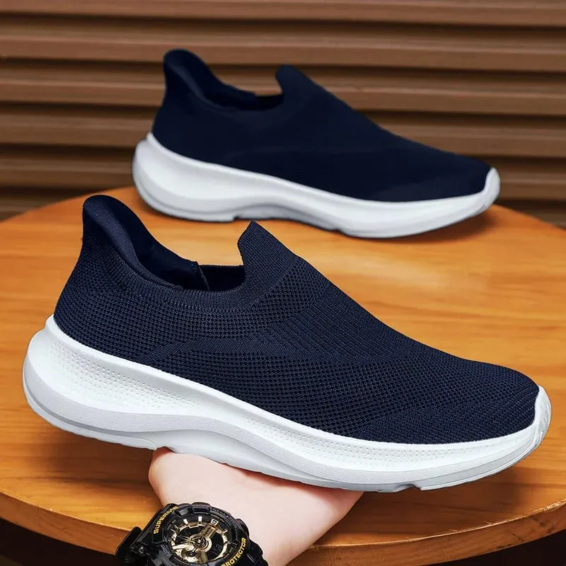 Respirável malha deslizamento na plataforma sapatos de caminhada esportes leve não deslizamento almofada tênis casuais para homens mulheres alta qualidade