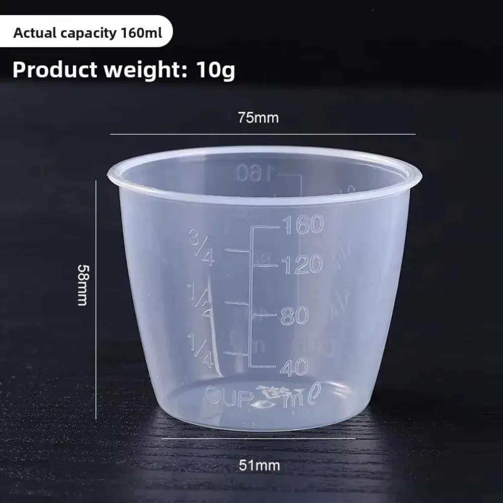 Mini copo de medição de arroz 100/160ml, plástico com jarros de medição de escala, ferramentas de medição de balança de cozinha digital transparente — image 8