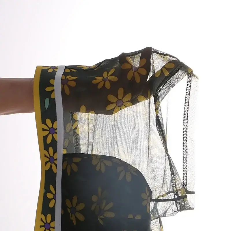 Cuecas boxer de malha masculina estampa floral roupa interior de seda gelo ultra-fino transparente respirável macio alto estiramento calcinha de secagem rápida