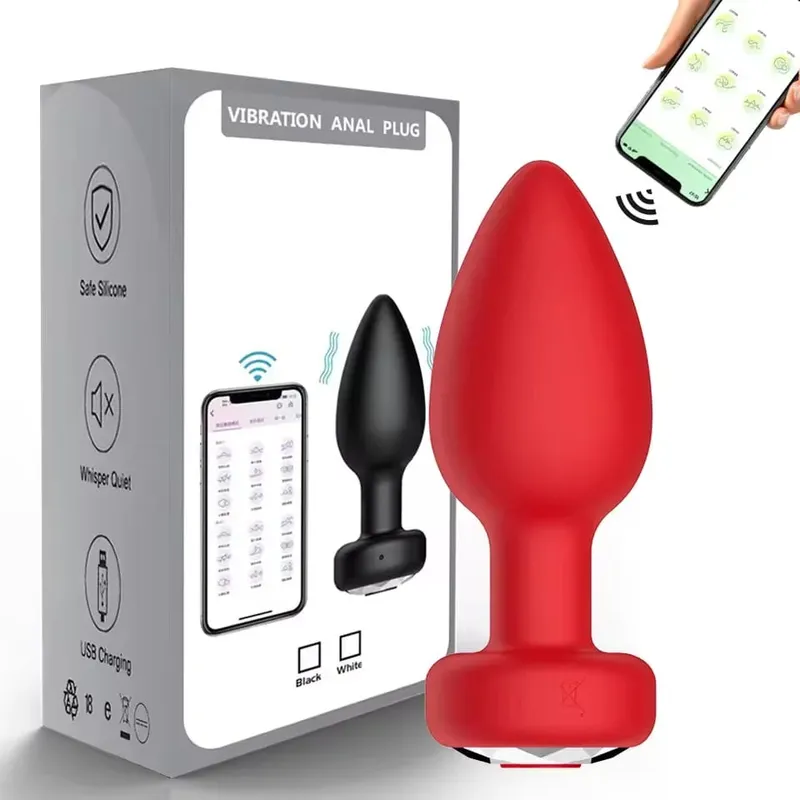 Vibrador anal sem fio para homens, plugue anal com controle remoto, estimulador de próstata, massageador vaginal, brinquedos sexuais adultos, mulheres gays