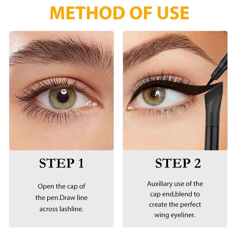 Delineador colorido à prova d'água, secagem rápida, caneta de maquiagem para os olhos de longa duração, fácil de aplicar, lápis delineador suave e ultrafino