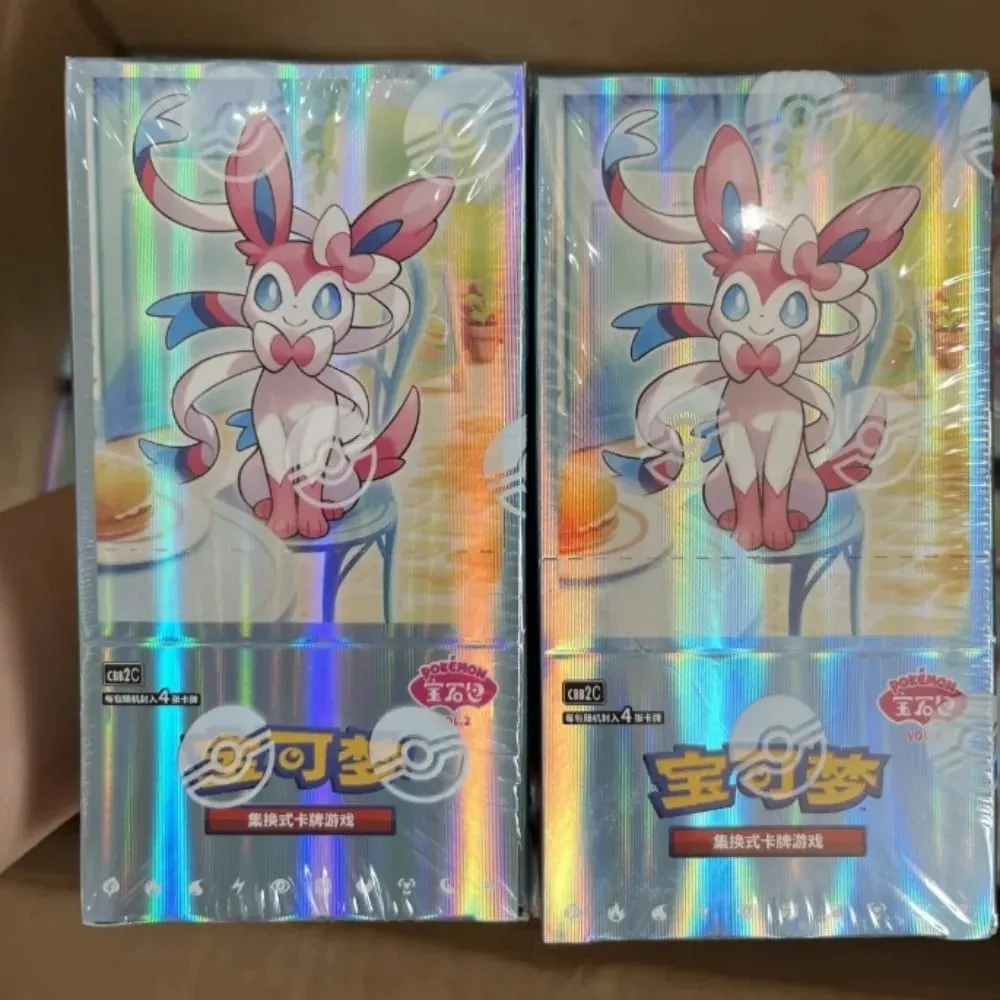 100% original pokemon 17.5 eevee booster pack gem pack vol1 2 3 4 5 cartões pokemon ptcg negociação gem saco cartões coletados brinquedo presente