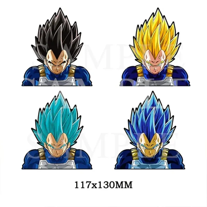 Anime 3D Lenticular Adesivo Goku Vegeta Decalques à prova d'água para carro, geladeira, skate, etc. — image 10