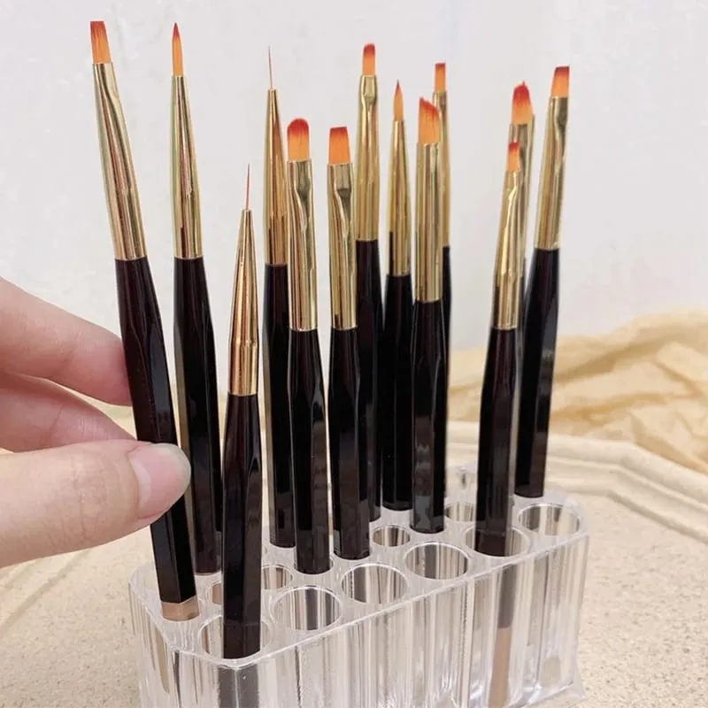 26 buracos acrílico pincéis de maquiagem titular desktop batom organizador delineador cosméticos caneta rack armazenamento transparente mostrando prateleira