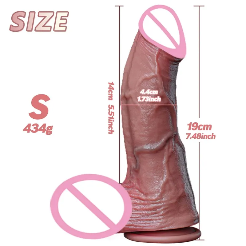 Novo realista macio duplo silicone grande vibrador masturbação vaginal ventosa pornô pau mulher brinquedo sexo anal 2 cores pênis 6 tamanhos