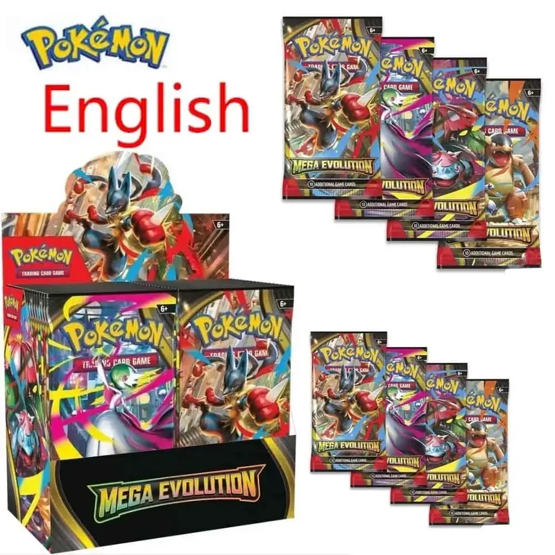 2026 360 Pçs/set Cartão Pokémon MEGA EVOLUÇÃO Pré-grupo SCARLET & VIOLE 151 PHANTASMA FLAMES Prismático Inglês Booster Battle Card