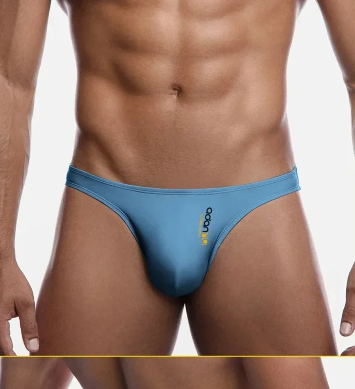 Cuecas modais masculinas de cintura baixa, sexy, cor sólida, simples, triângulo, roupa íntima, esportes, respirável, confortável, calcinha masculina