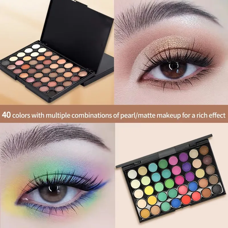 Kit Kosmetik Serbuk Palet Kalis Air Matte Glitter Eyeliner Pensil Kening Pen Maskara Berus Solek Kosmetik Mata — image 5
