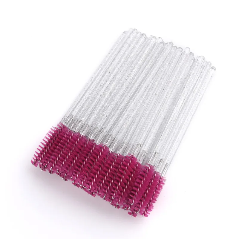 50 pçs escovas de cílios descartáveis ​​extensão cristal sobrancelha escova rímel varinha cílios conjunto de ferramentas cosméticas maquiagem beleza