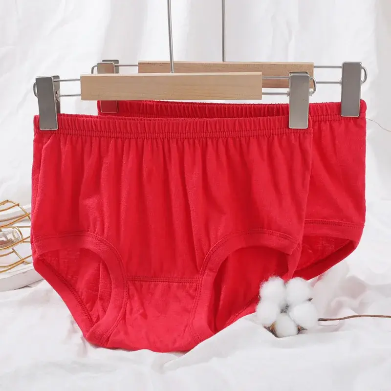 1pcs 100% Cotton Briefs Mens Comfortable Underpants Four Season Man Large Size Ventilate Underwear Male High Waist Panties Short