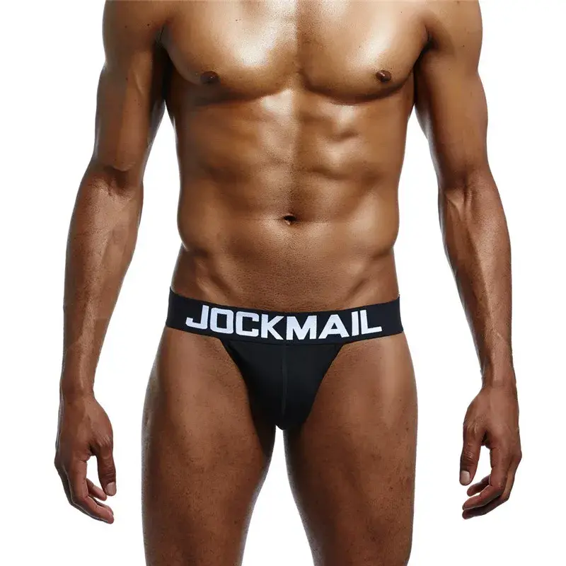 6PCS/Lot Fashion Breathable Cotton Mens Jockstrap Underpants G String Thongs Men Underwear Lingeries for Gay Calzoncillo Hombre