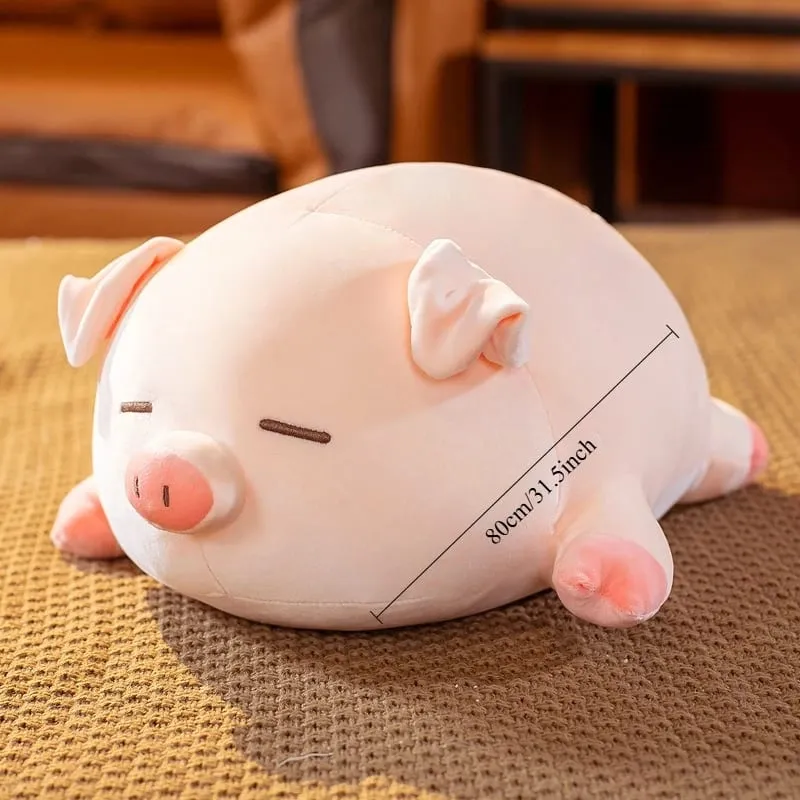 1 pçs super macio descompressão festa porco pano boneca porco porco travesseiro brinquedo de pelúcia com múltiplas especificações para escolher