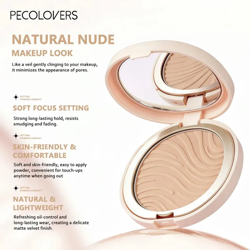 Conjunto de maquiagem facial-1 bastão transparente para fechamento de poros + 1 pó solto para controle de óleo + 8 peças de pincel de maquiagem ferramenta verão conjunto de viagem à prova d'água